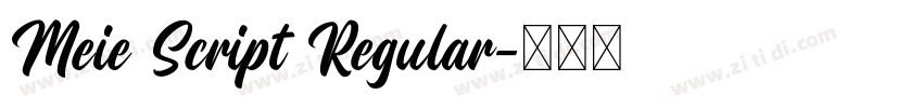Meie Script Regular字体转换